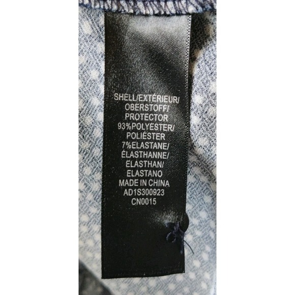 Adrianna Papell Women's Long Sleeve Polka Dot Smock Top Fitted Wrist Size Large - Picture 5 of 6